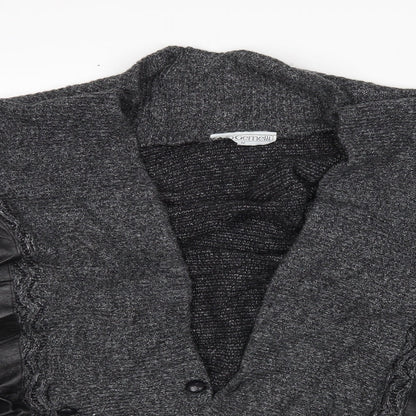 Womens UK Size M Preworn Grey Cardigan Jumper