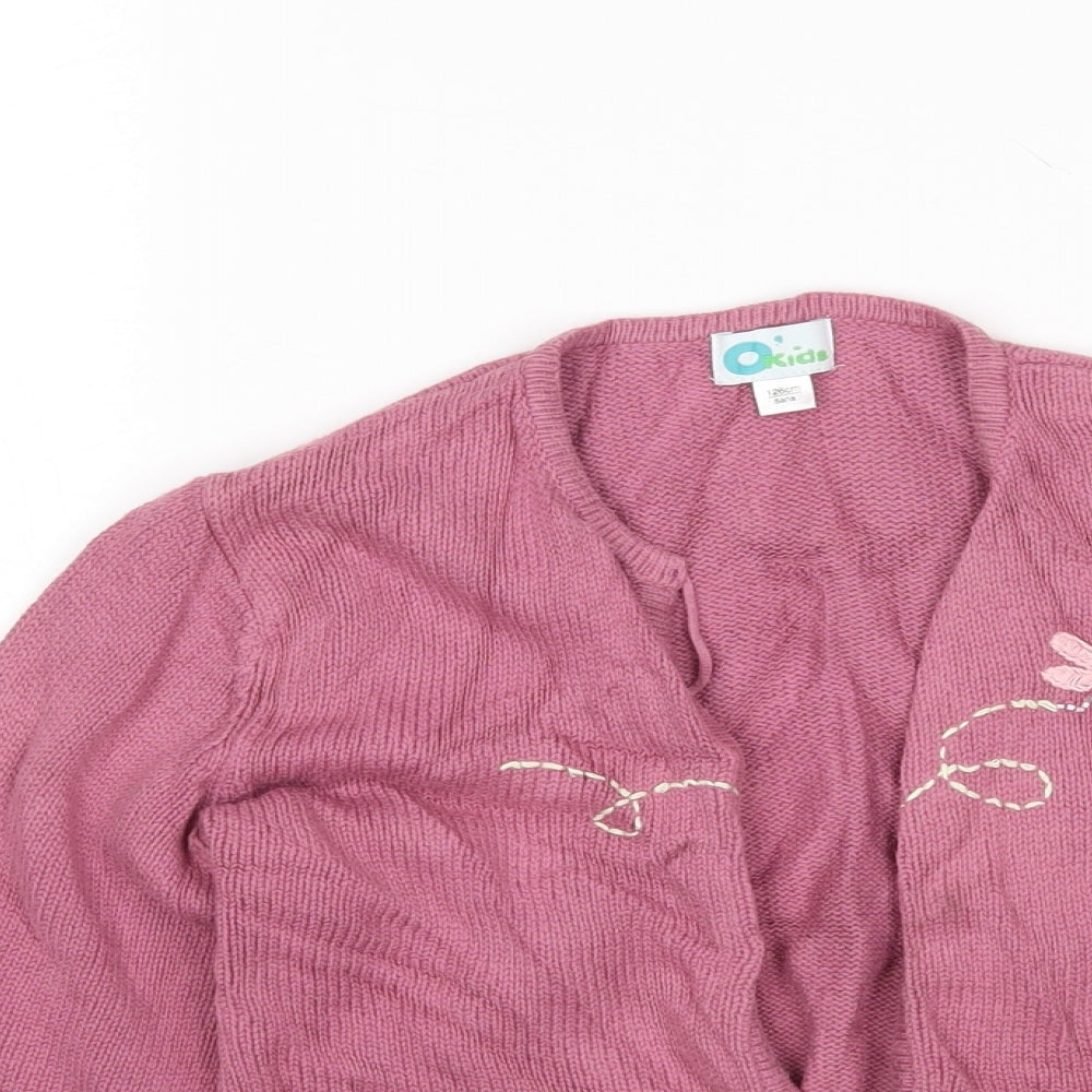 OKids Girls Pink   Cardigan Jumper Size 8 Years