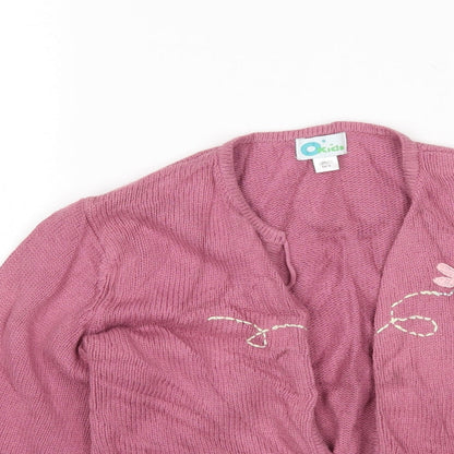 OKids Girls Pink   Cardigan Jumper Size 8 Years