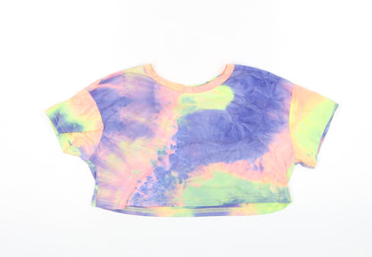 SheIn Girls Multicoloured   Cropped T-Shirt Size 7 Years  - Tie Dye