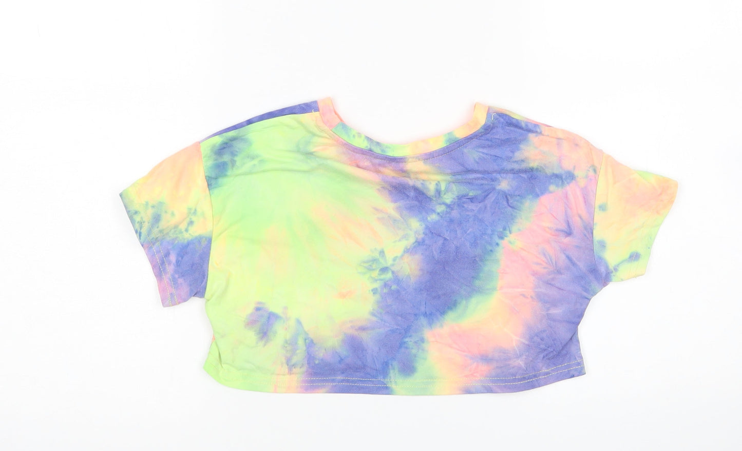 SheIn Girls Multicoloured   Cropped T-Shirt Size 7 Years  - Tie Dye