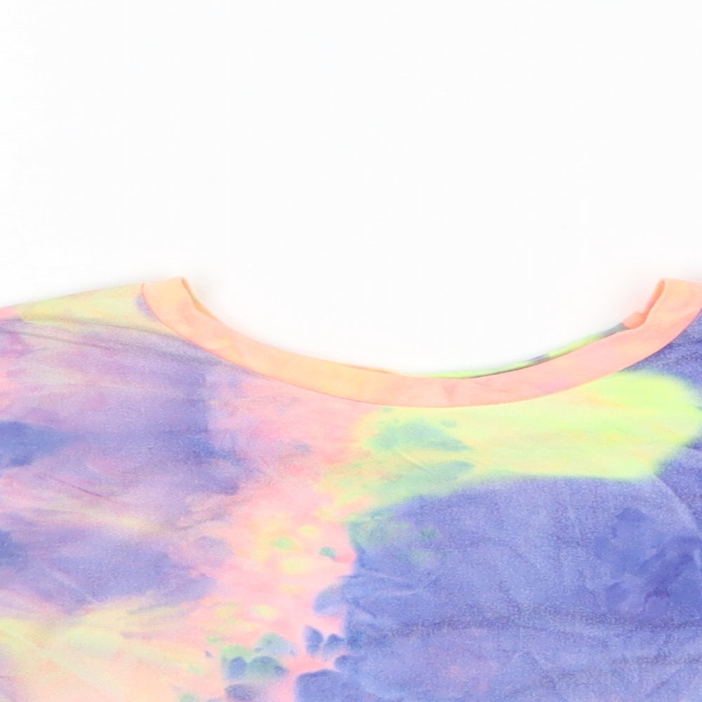 SheIn Girls Multicoloured   Cropped T-Shirt Size 7 Years  - Tie Dye