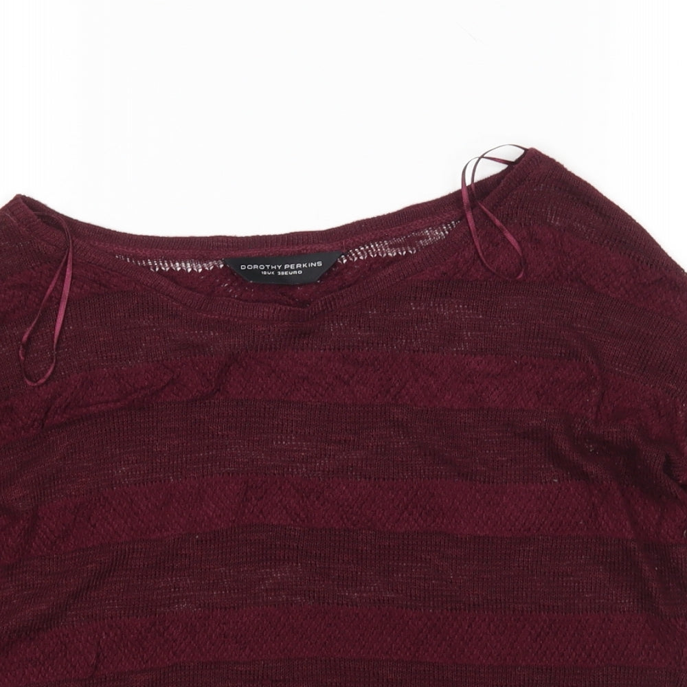 Womens UK Size 10 Dorothy Perkins Purple Pullover Jumper