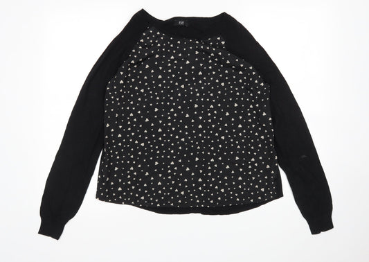 F&F Womens Black   Pullover Jumper Size 12