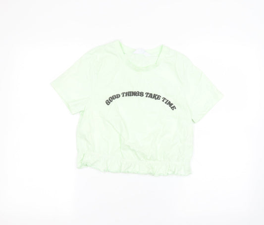 Primark Womens Green   Basic T-Shirt Size S