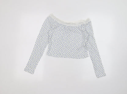 Womens UK Size 10 ASOS White Basic T-Shirt