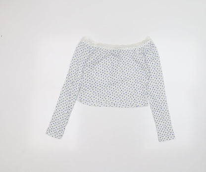 Womens UK Size 10 ASOS White Basic T-Shirt