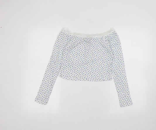 Womens UK Size 10 ASOS White Basic T-Shirt