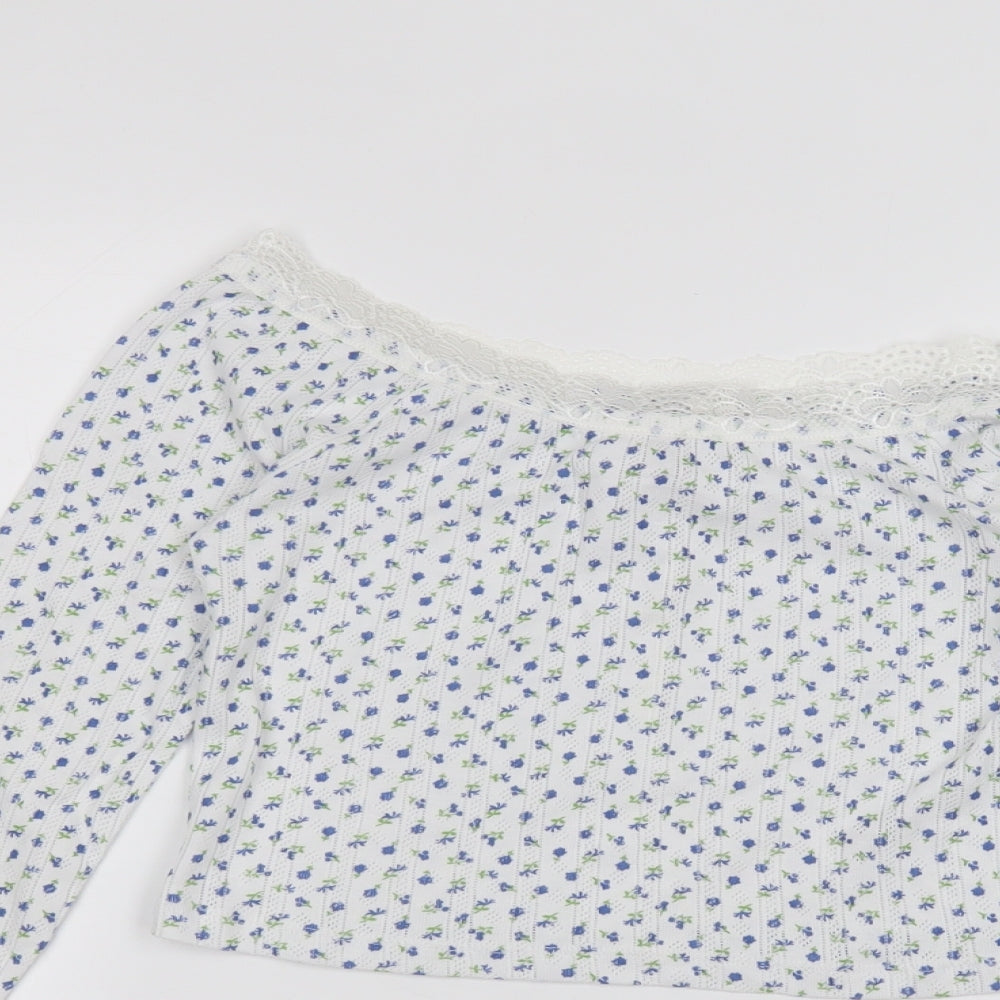 Womens UK Size 10 ASOS White Basic T-Shirt
