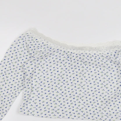 Womens UK Size 10 ASOS White Basic T-Shirt