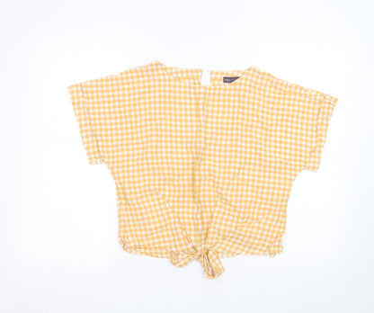 Womens UK Size 10 Marks and Spencer Orange Basic T-Shirt