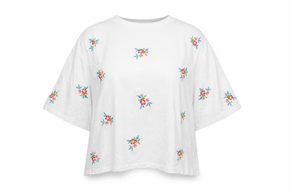 Womens UK Size 12 New Look White Basic T-Shirt