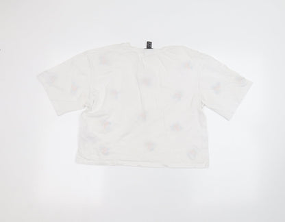 Womens UK Size 12 New Look White Basic T-Shirt