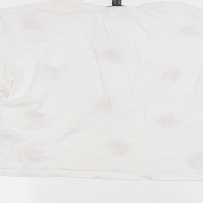 Womens UK Size 12 New Look White Basic T-Shirt