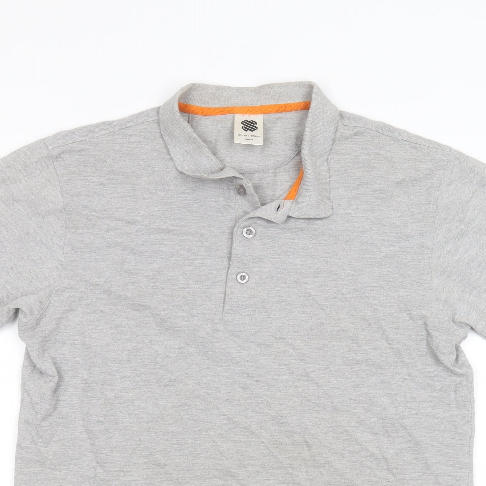 styler street Mens Grey    Polo Size M