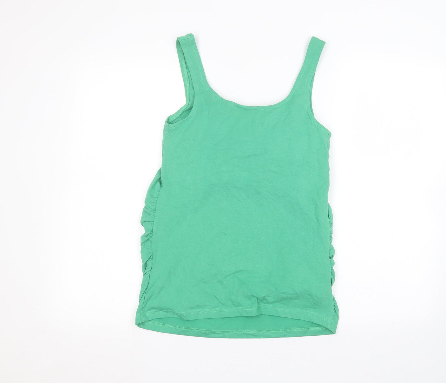 Womens UK Size S JoJo Maman Bébé Green Basic Tank
