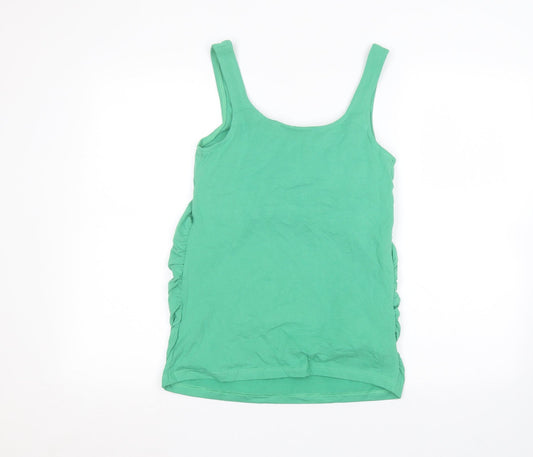 Womens UK Size S JoJo Maman Bébé Green Basic Tank