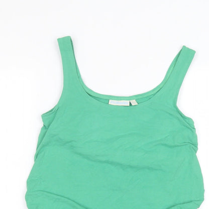 Womens UK Size S JoJo Maman Bébé Green Basic Tank