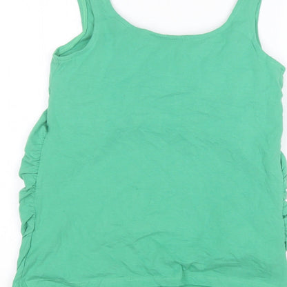 Womens UK Size S JoJo Maman Bébé Green Basic Tank