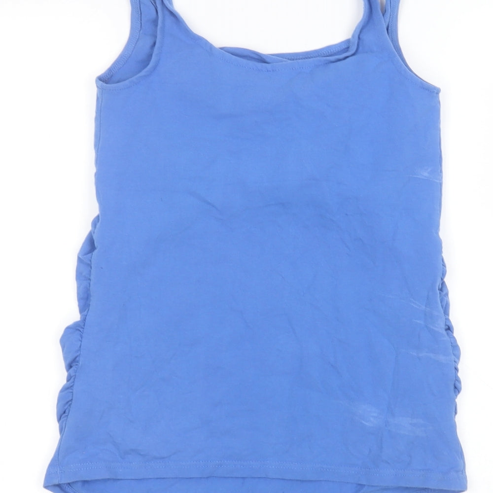 Womens UK Size XS JoJo Maman Bébé Blue Basic Tank