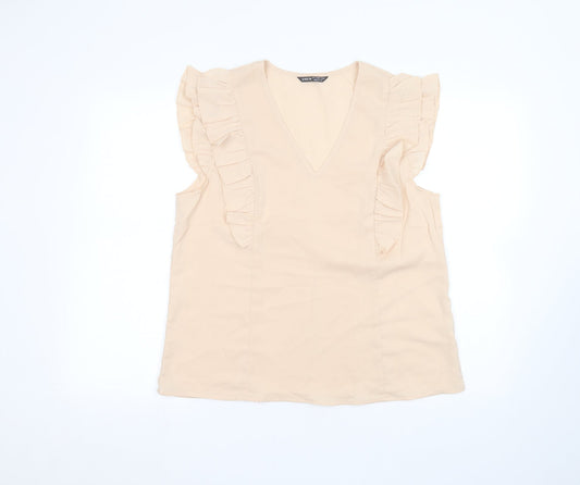 SheIn Womens Beige   Basic T-Shirt Size L