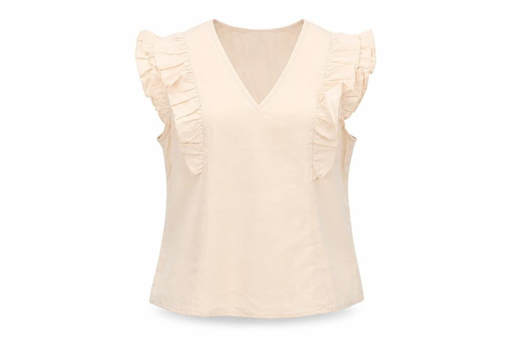 Womens UK Size L SheIn Beige Basic T-Shirt