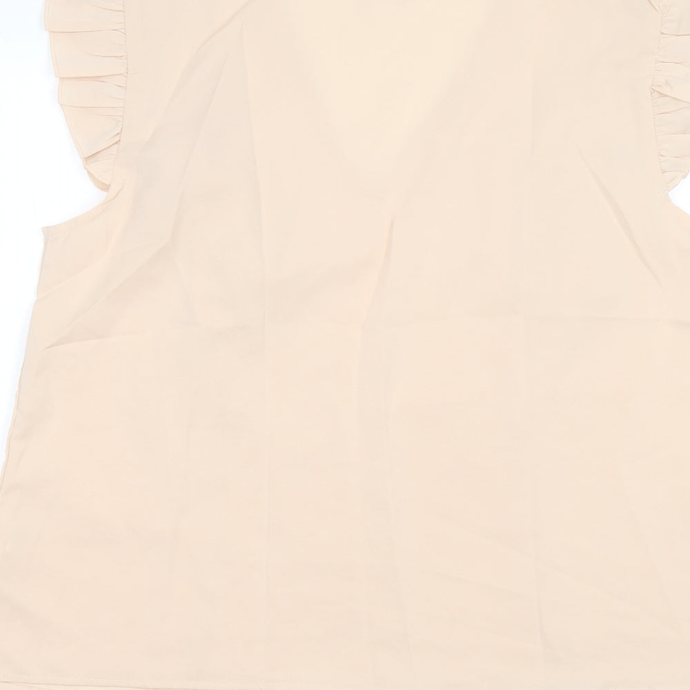 SheIn Womens Beige   Basic T-Shirt Size L