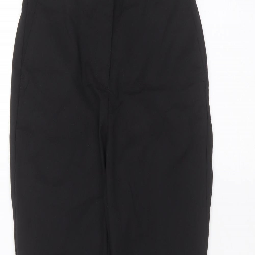 Womens UK Size S Zara Regular Fit  Black Trousers