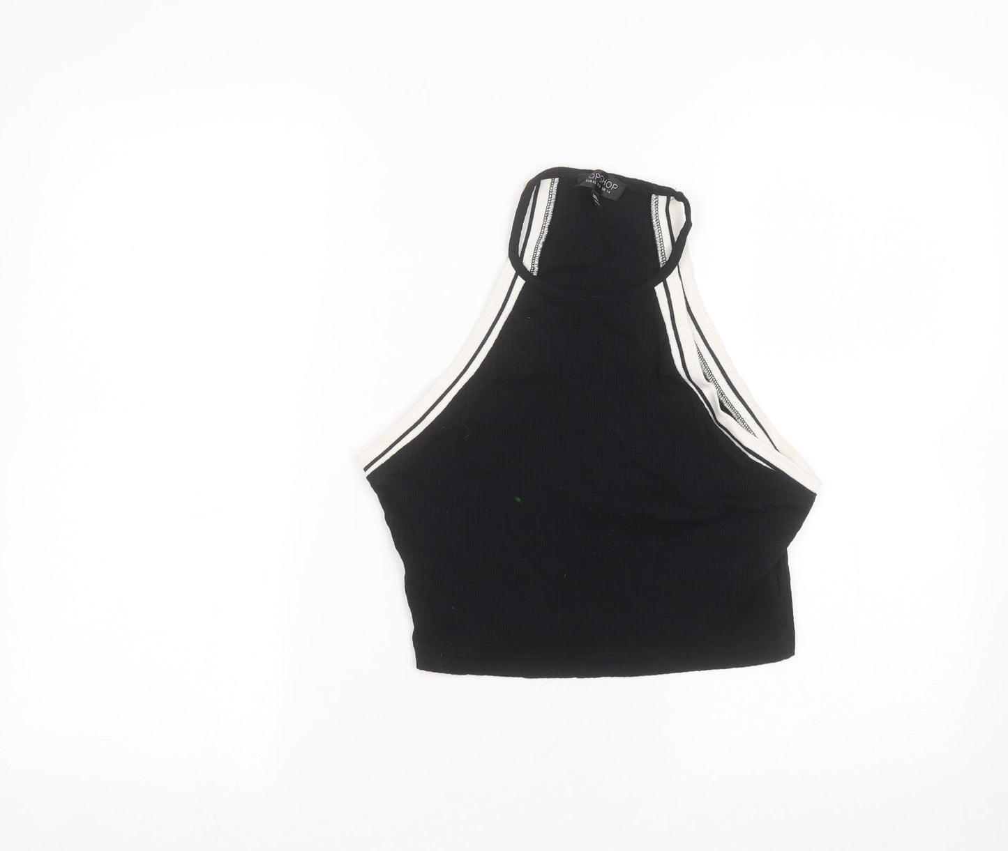 Womens UK Size 14 Topshop Black Basic Tank