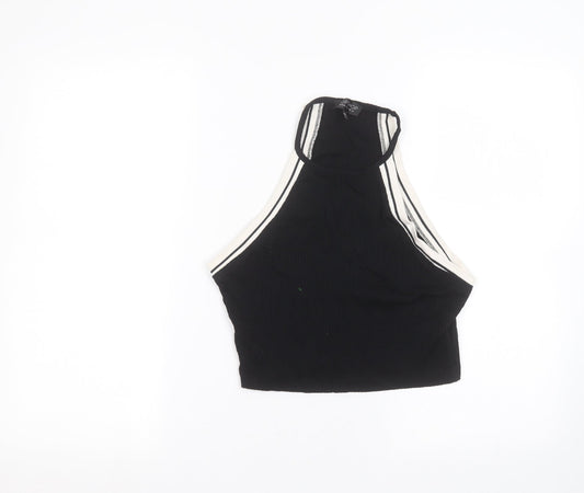 Womens UK Size 14 Topshop Black Basic Tank