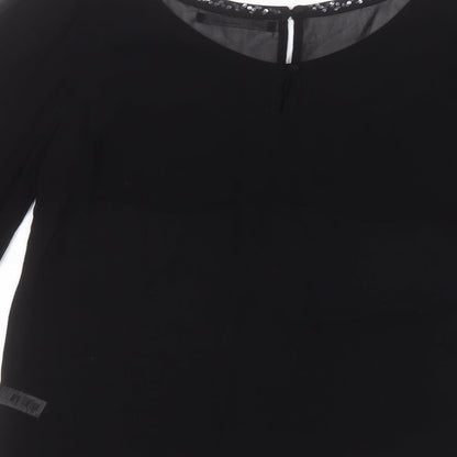 Womens UK Size 10 NEXT Black Basic Blouse