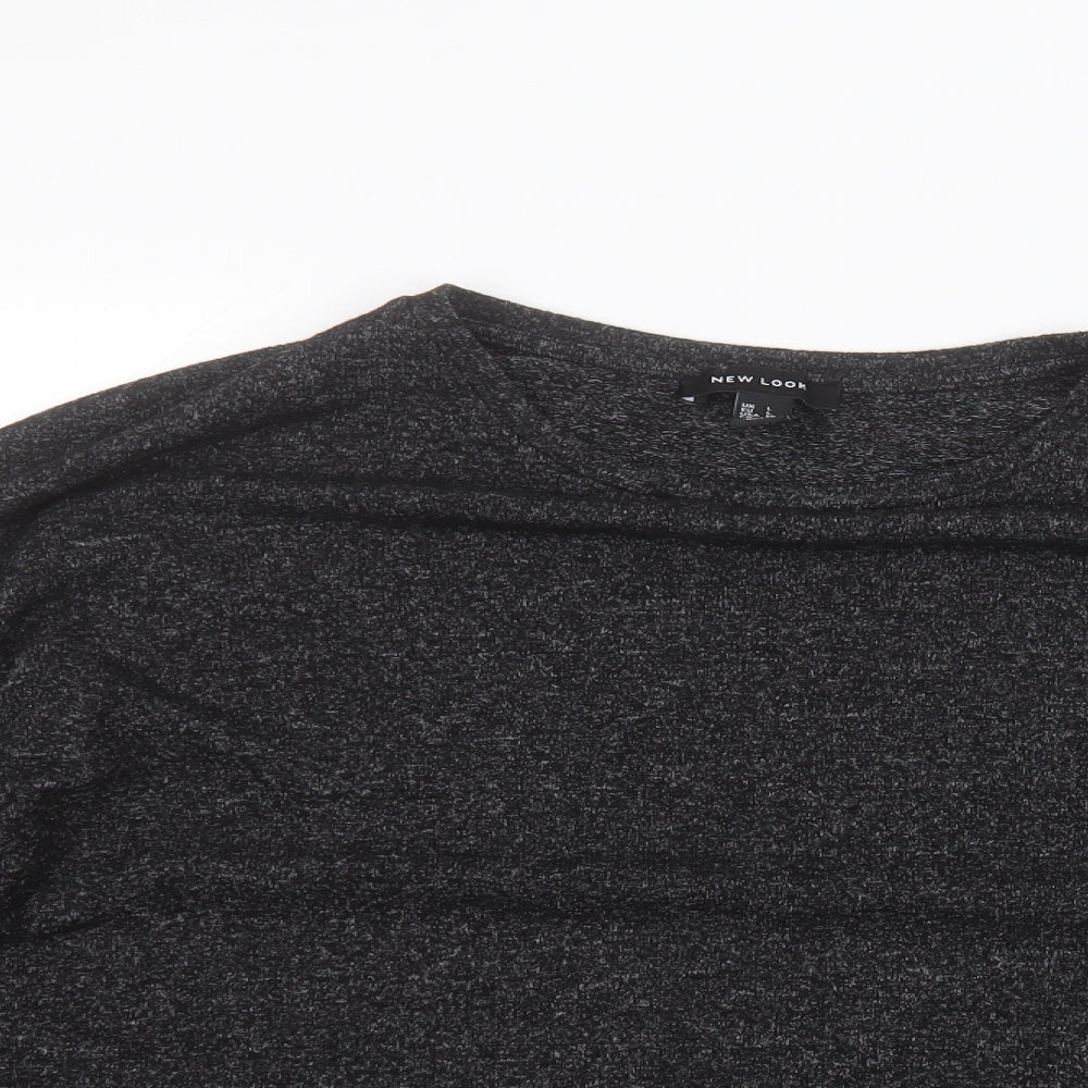 Womens UK Size L New Look Black Pullover Jumper