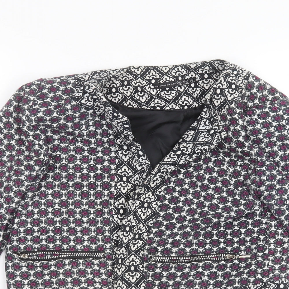 Atmosphere Womens White Floral  Jacket  Size 10