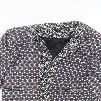 Atmosphere Womens White Floral  Jacket  Size 10