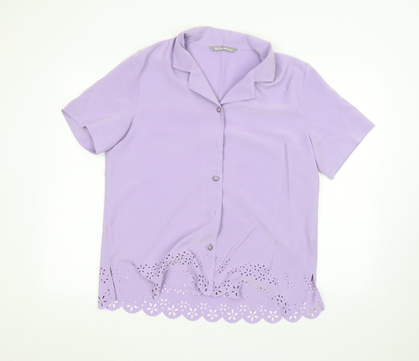 Womens UK Size 18 Preworn Purple Basic Button-Up