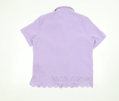 Womens UK Size 18 Preworn Purple Basic Button-Up
