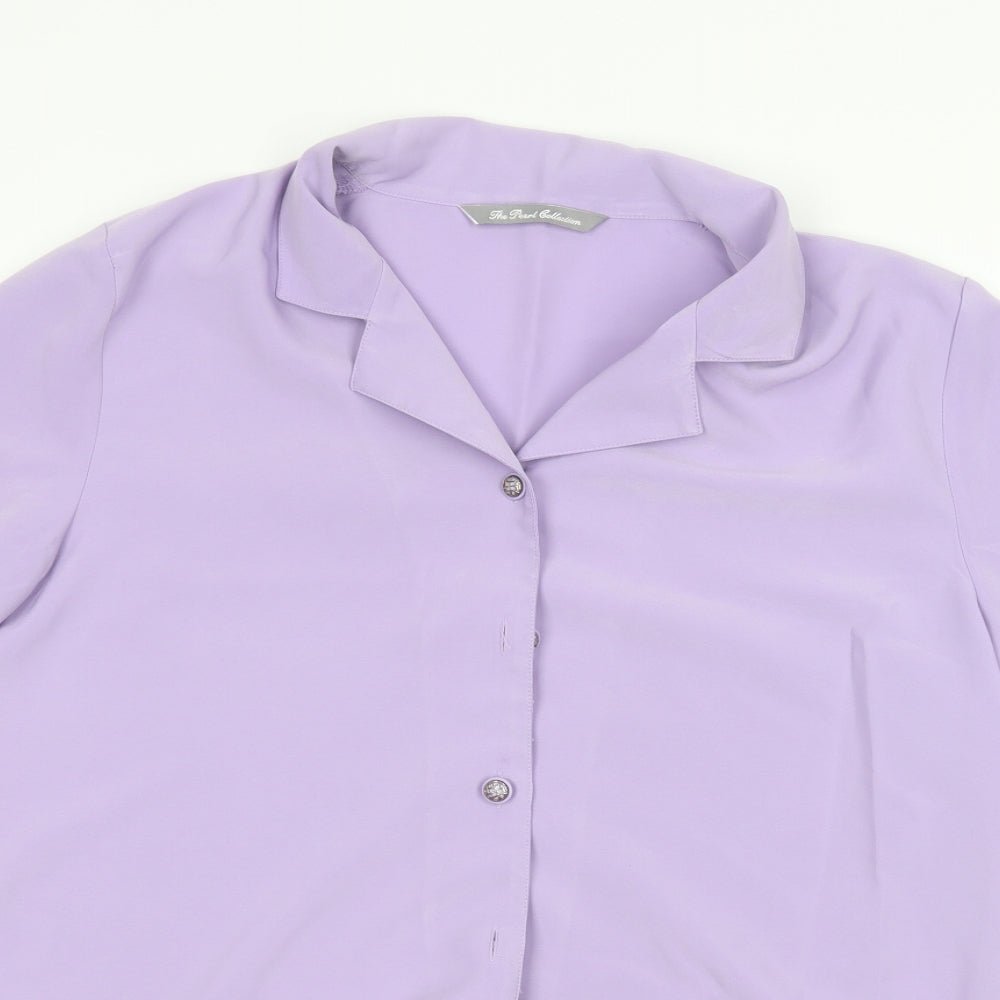 Womens UK Size 18 Preworn Purple Basic Button-Up