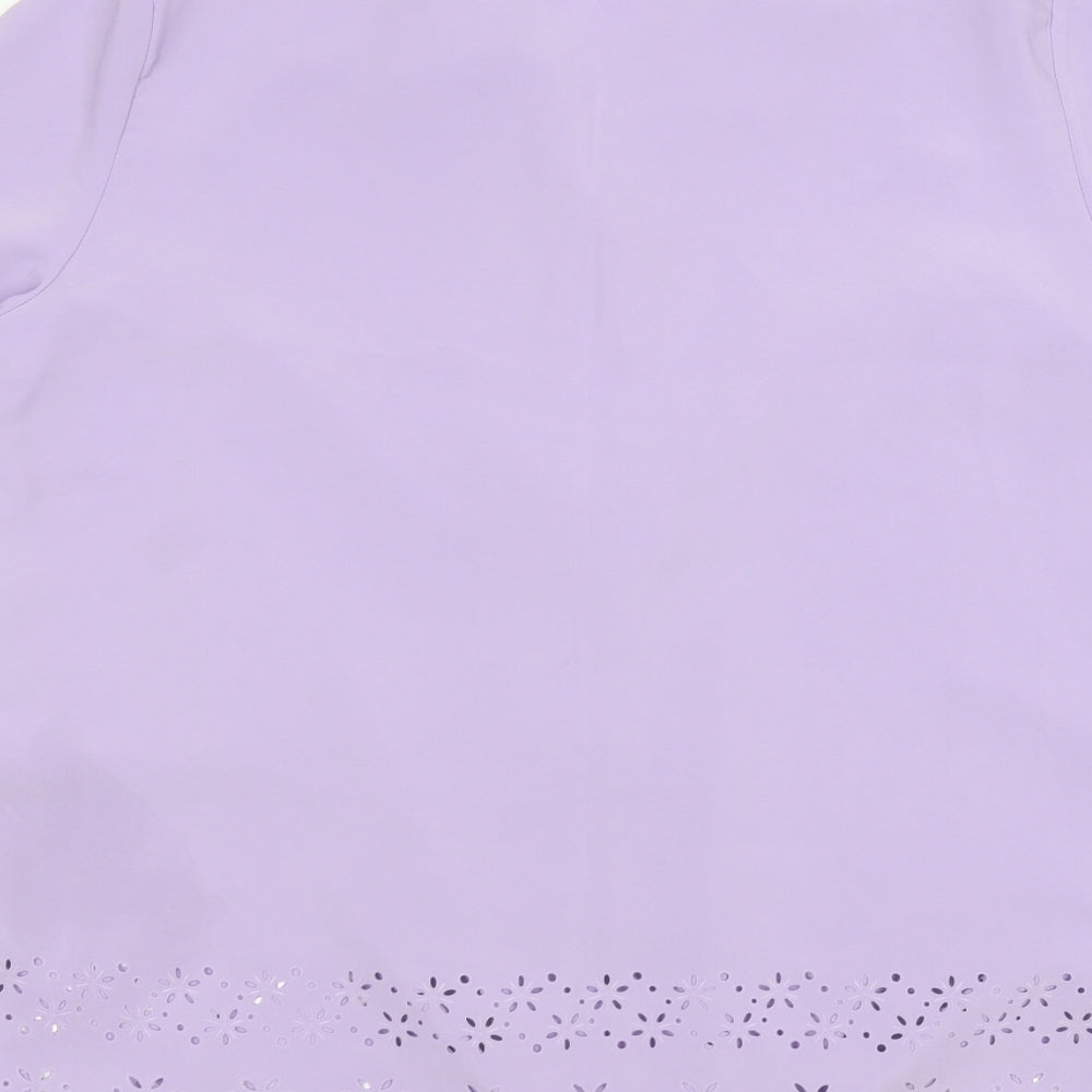 Womens UK Size 18 Preworn Purple Basic Button-Up
