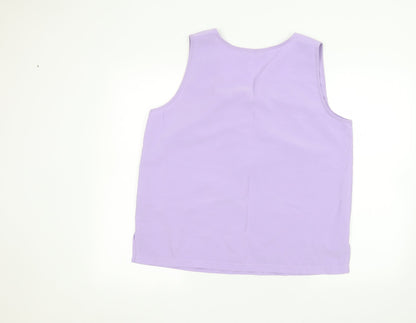 Womens UK Size 18 Preworn Purple Basic T-Shirt
