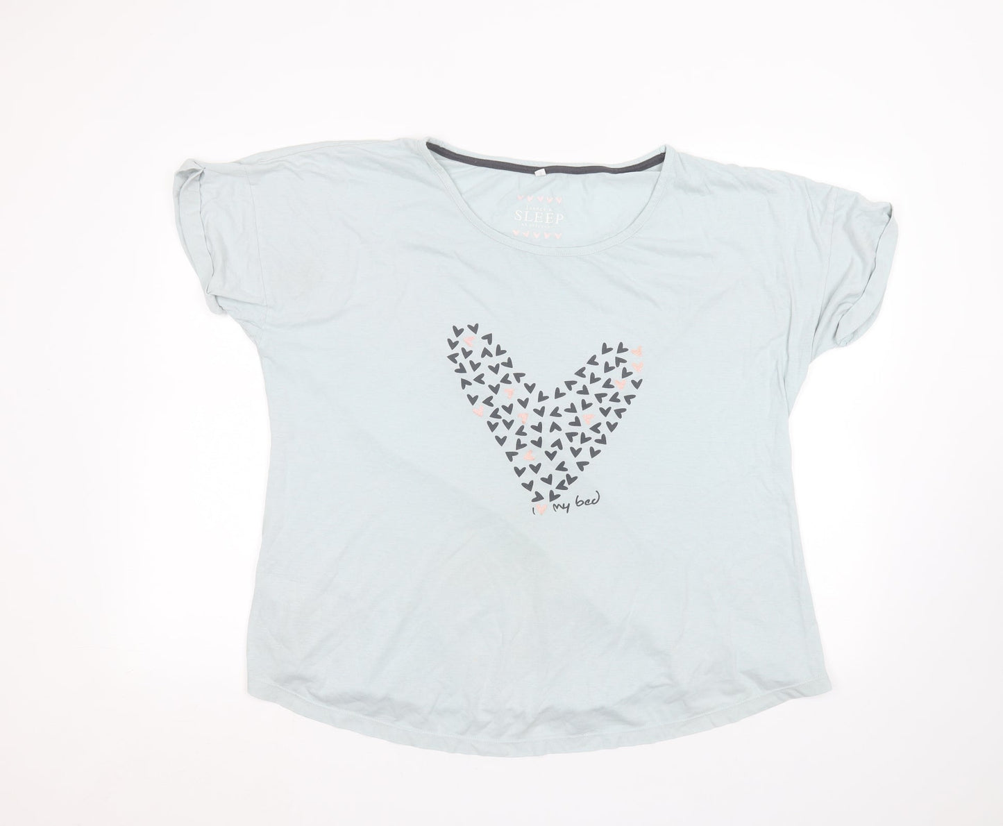 Womens UK Size 20 Debinhams Blue Basic T-Shirt