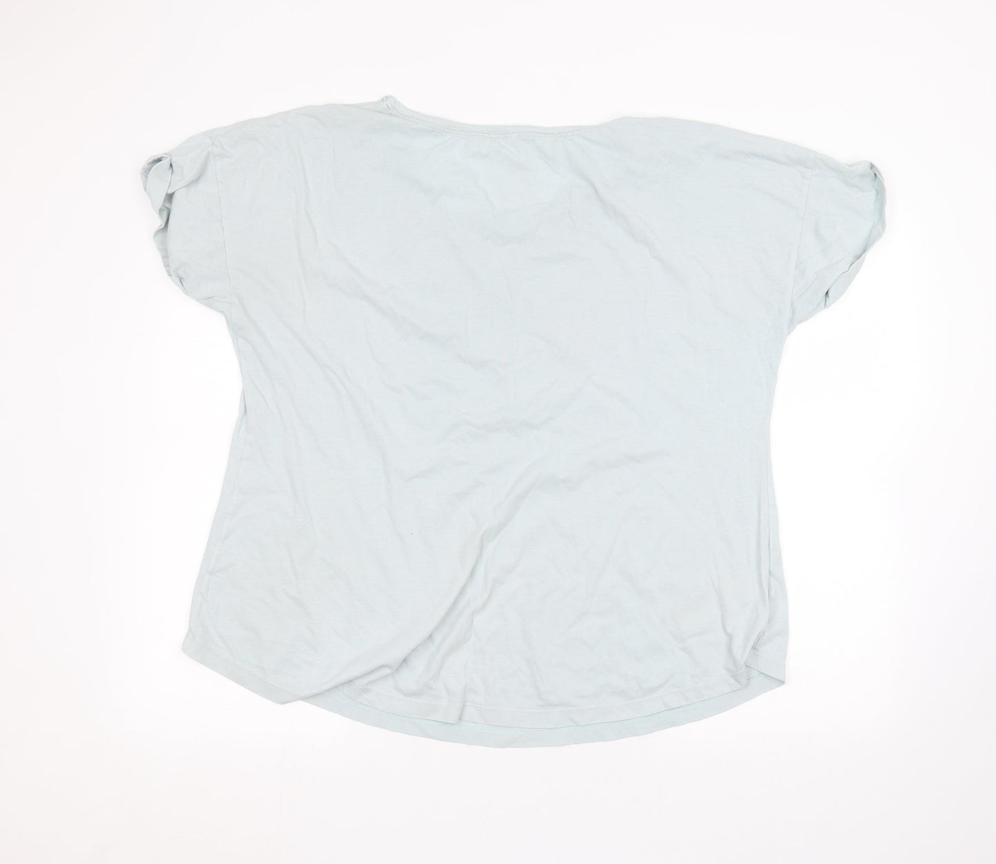 Womens UK Size 20 Debinhams Blue Basic T-Shirt