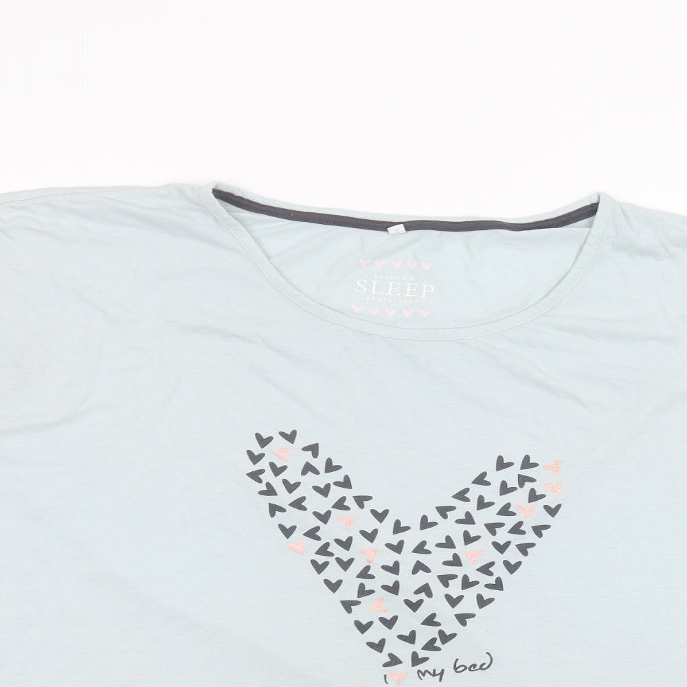 Womens UK Size 20 Debinhams Blue Basic T-Shirt