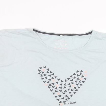 Womens UK Size 20 Debinhams Blue Basic T-Shirt
