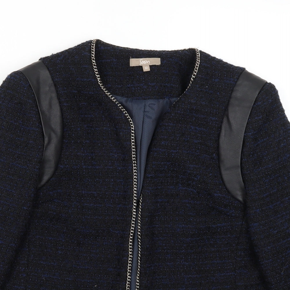 Soon Womens Blue   Jacket Blazer Size 12