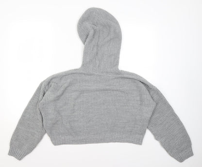 Select Womens Grey   Pullover Hoodie Size XL