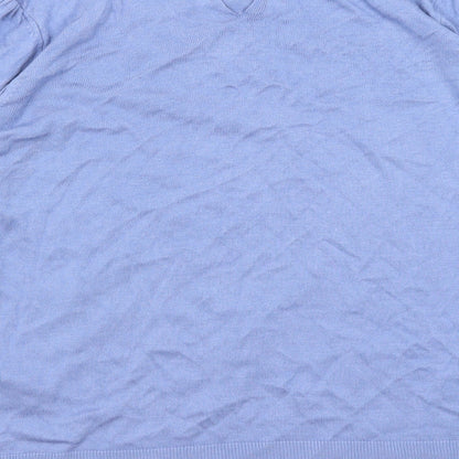 F&F Womens Blue Round Neck  Viscose Pullover Jumper Size 14