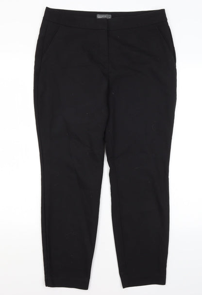 Papaya Womens Black  Polyester Dress Pants Trousers Size 14 L26 in Regular