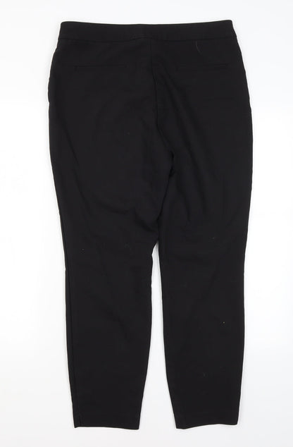 Papaya Womens Black  Polyester Dress Pants Trousers Size 14 L26 in Regular