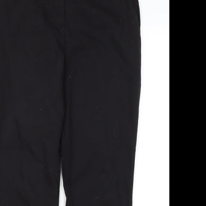 Papaya Womens Black  Polyester Dress Pants Trousers Size 14 L26 in Regular