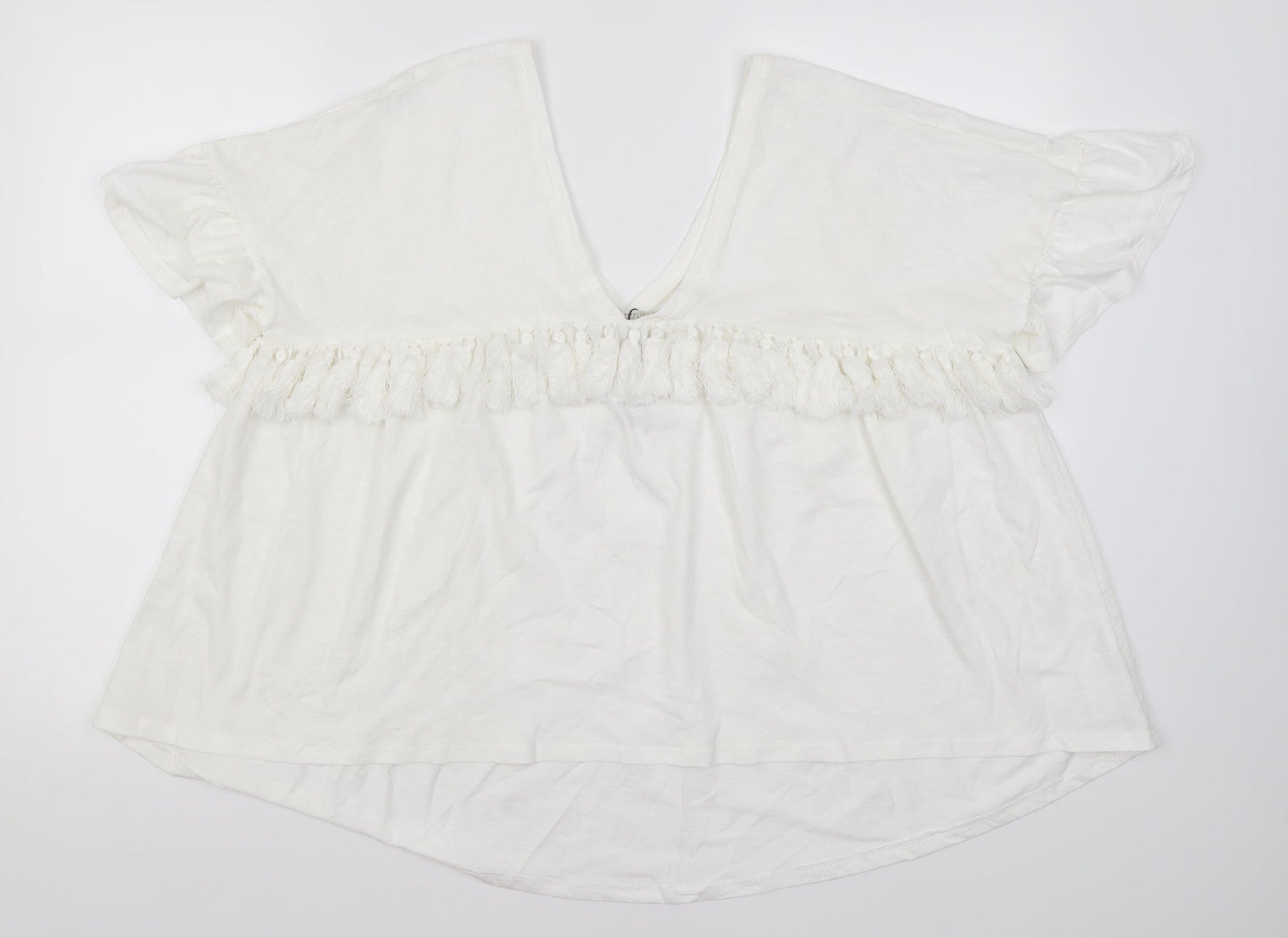 Womens UK Size S Zara White Basic Blouse